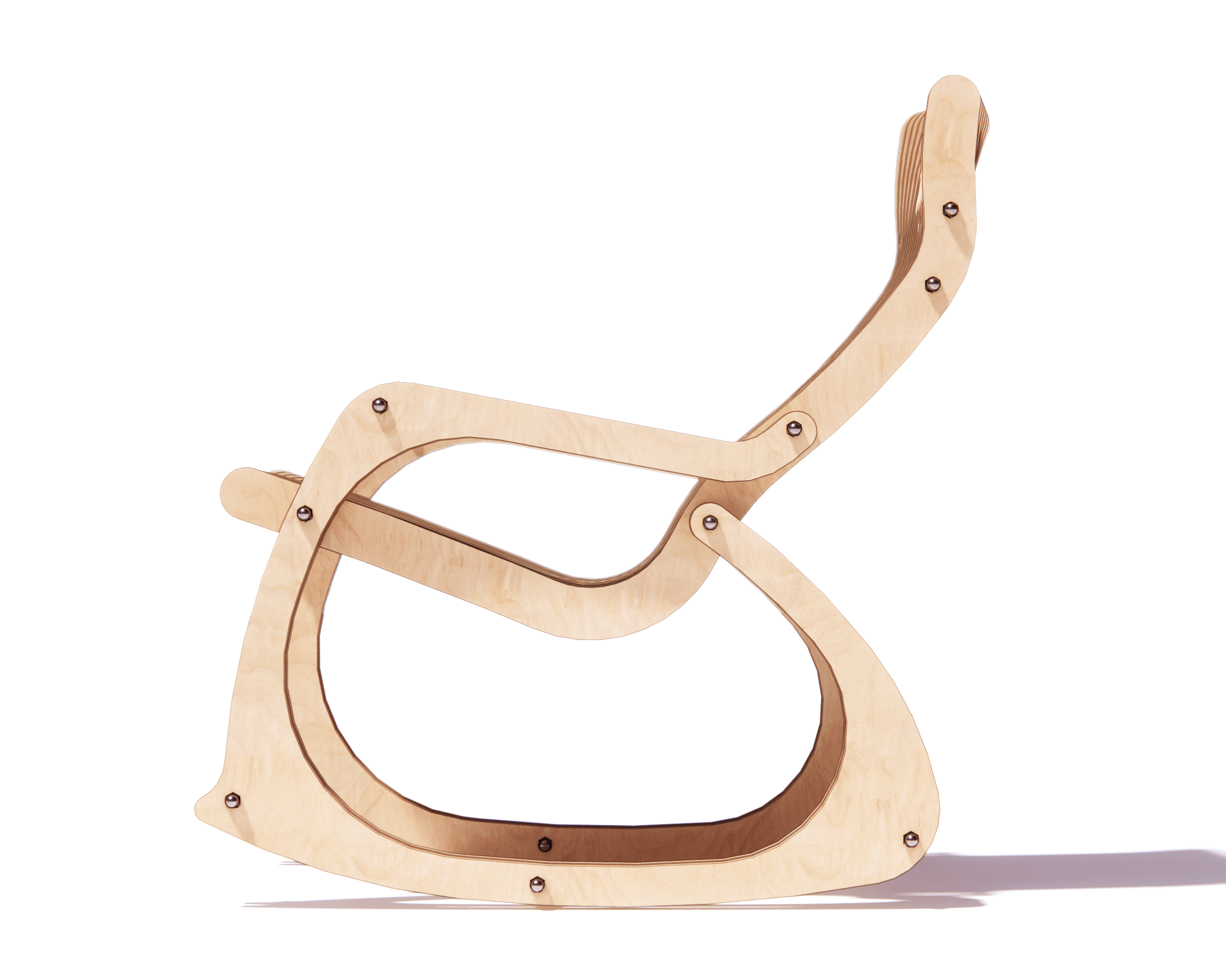 Parametric Rocking Chair CNC Plans | 3D Plywood DXF Files - Image 7