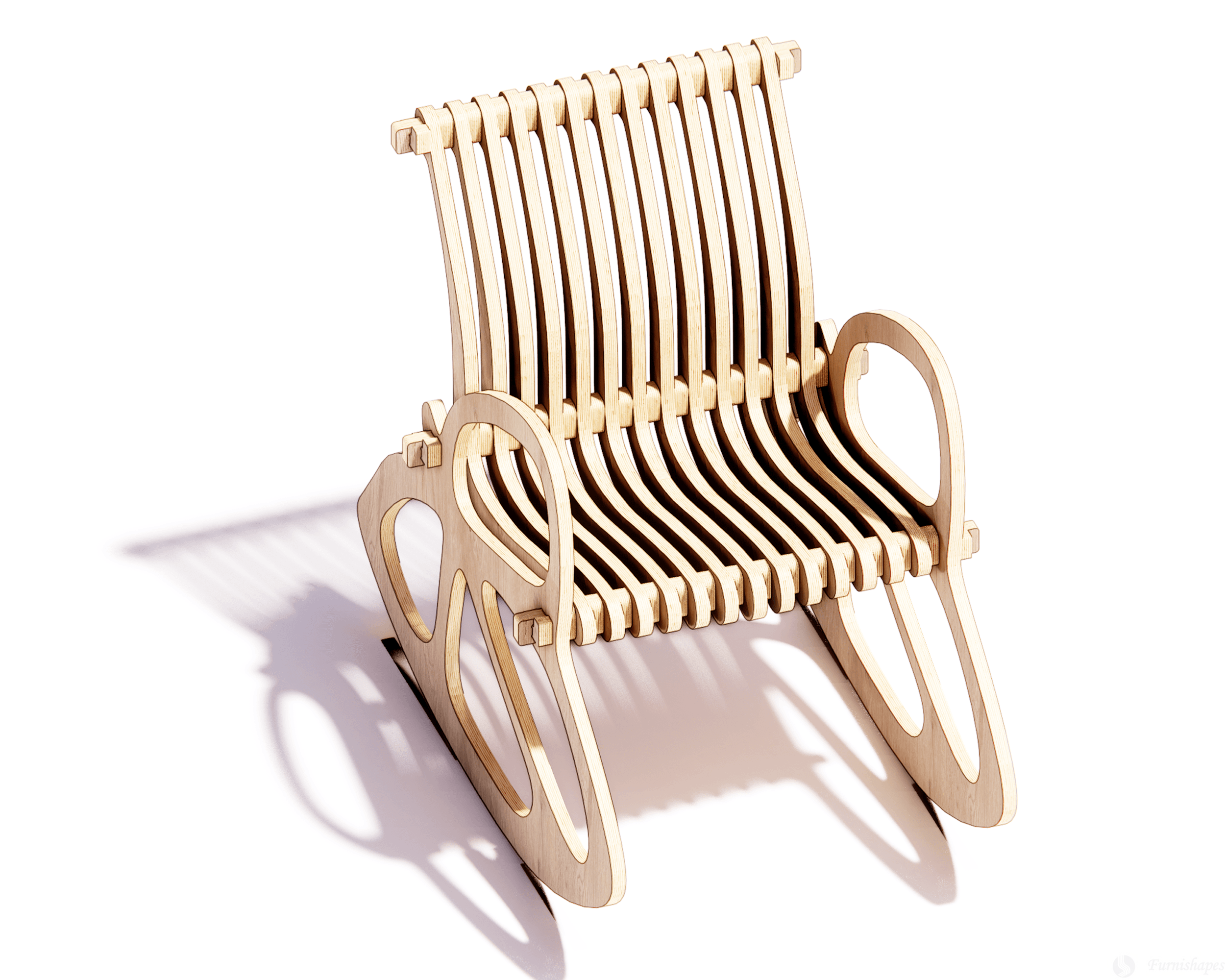 Butterfly Rocking Chair CNC Plans | Parametric Plywood DXF - Image 6