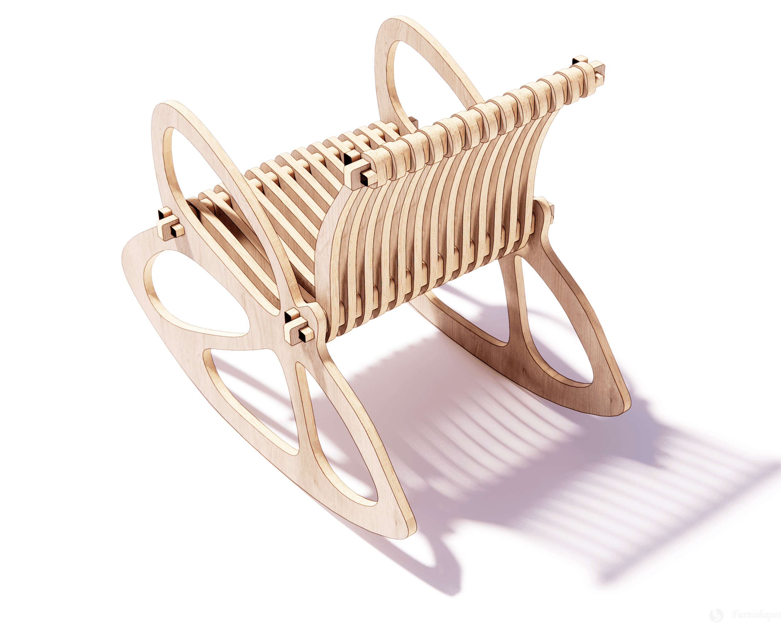 Butterfly Rocking Chair CNC Plans | Parametric Plywood DXF - Image 5
