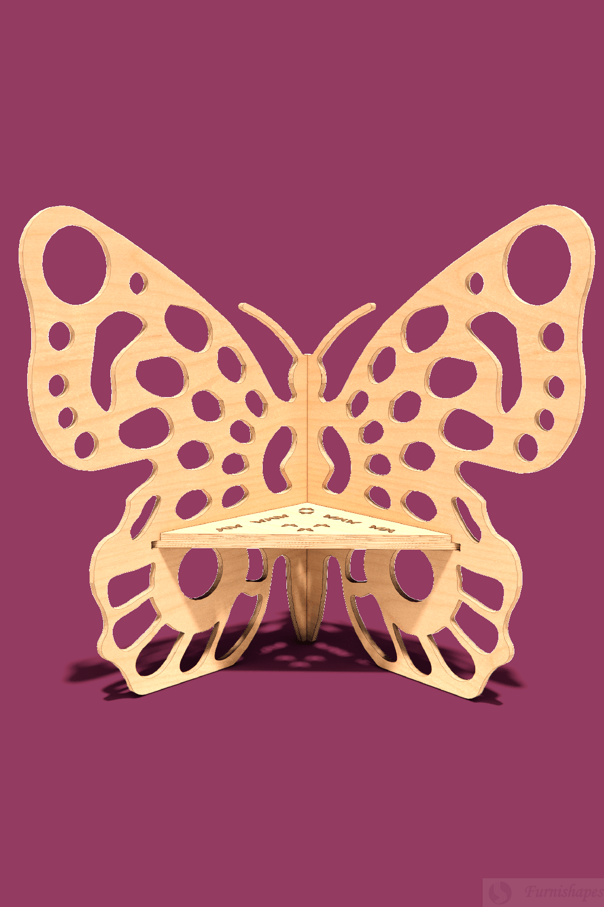 Wood Butterfly Chair - CNC Plans & Parametric DXF Files - Image 4