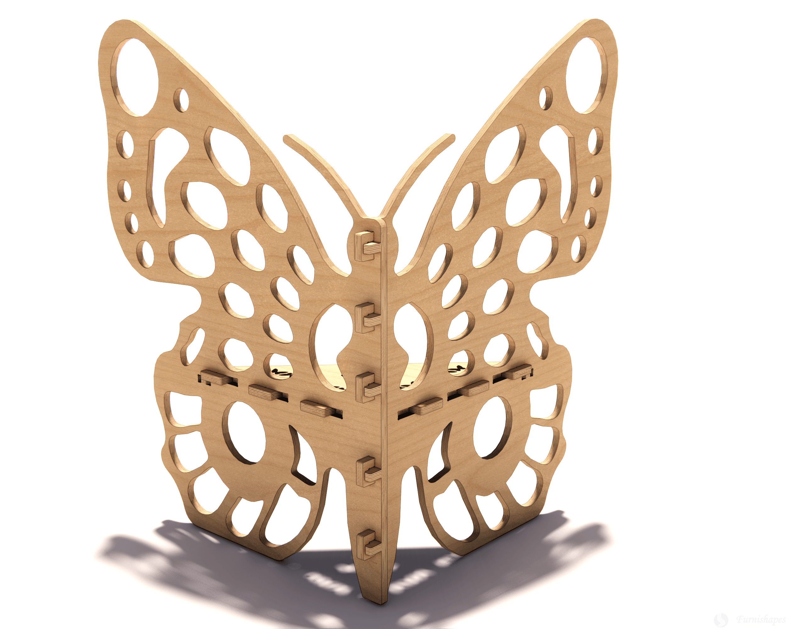 Wood Butterfly Chair - CNC Plans & Parametric DXF Files - Image 5