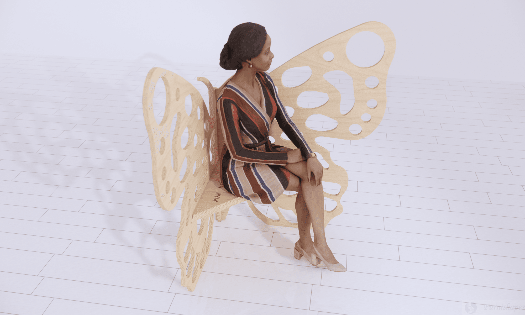 Wood Butterfly Chair - CNC Plans & Parametric DXF Files - Image 6