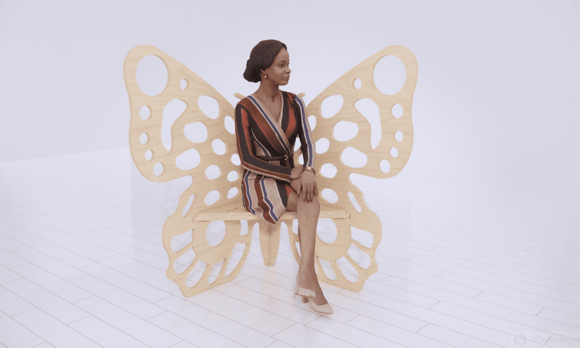 Wood Butterfly Chair - CNC Plans & Parametric DXF Files - Image 7