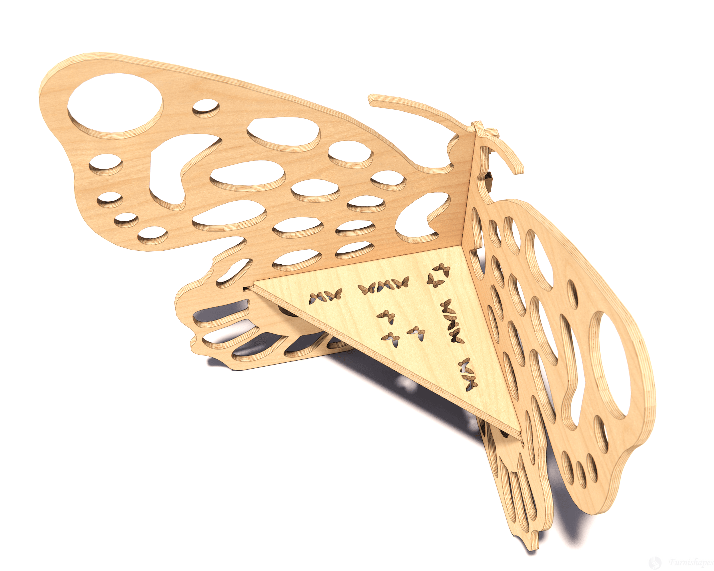 Wood Butterfly Chair - CNC Plans & Parametric DXF Files - Image 8