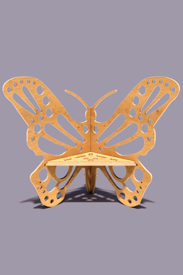 Wood Butterfly Chair CNC Plans - DXF Files - Image 7