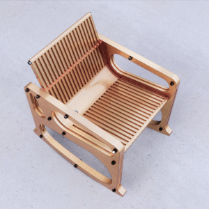 Minimalist Plywood Chair | DXF Digital File for CNC Cutting