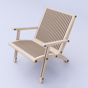 Comfortable Plywood Chair | DXF Digital File for CNC Cutting