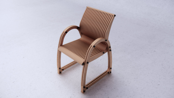 Plywood Chair | DXF free File for CNC Cutting - Image 3