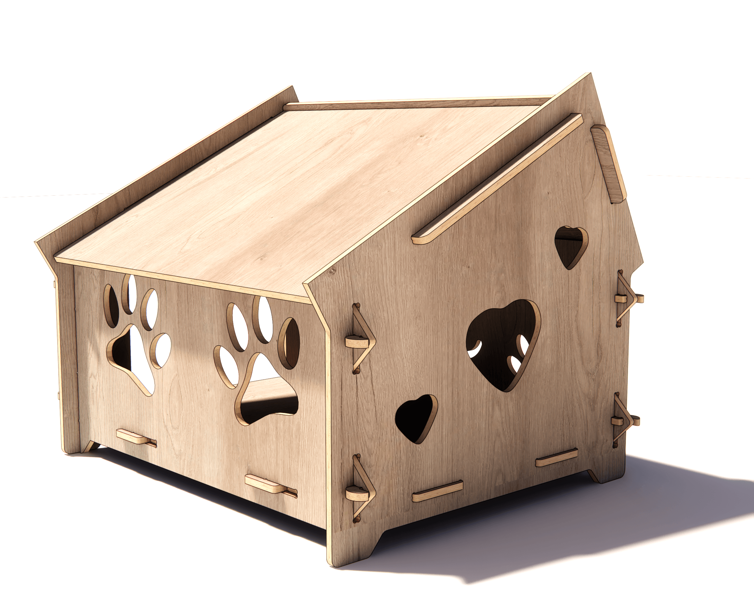 Modern Plywood Dog Kennel - Digital CNC & Laser Cut Files - Image 3