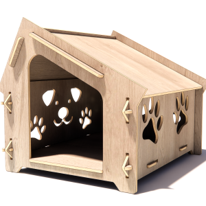 Modern Plywood Dog Kennel - Digital CNC & Laser Cut Files