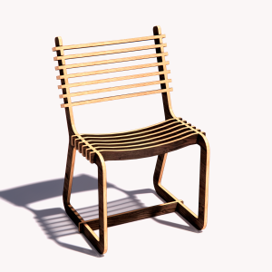 The Contour Slat Chair - Digital CNC Plans in DXF Format