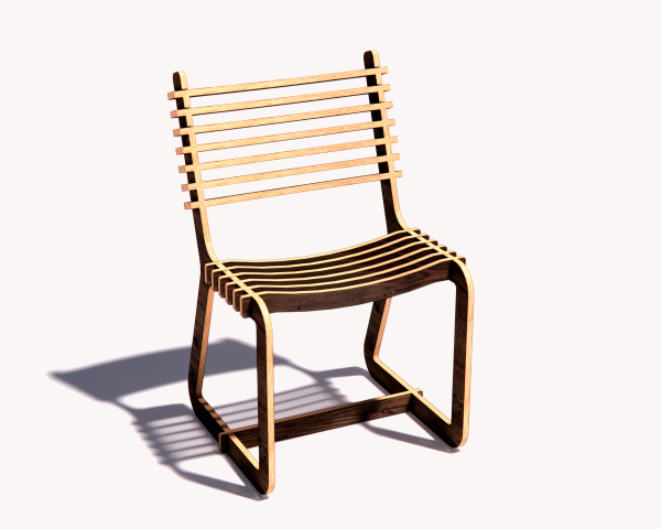 The Contour Slat Chair - Digital CNC Plans in DXF Format