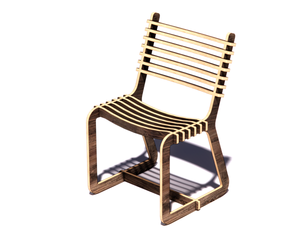 The Contour Slat Chair - Digital CNC Plans in DXF Format - Image 3