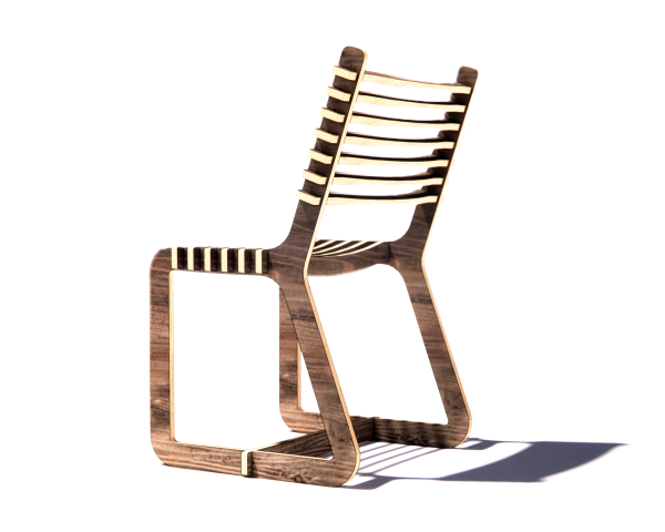 The Contour Slat Chair - Digital CNC Plans in DXF Format - Image 5
