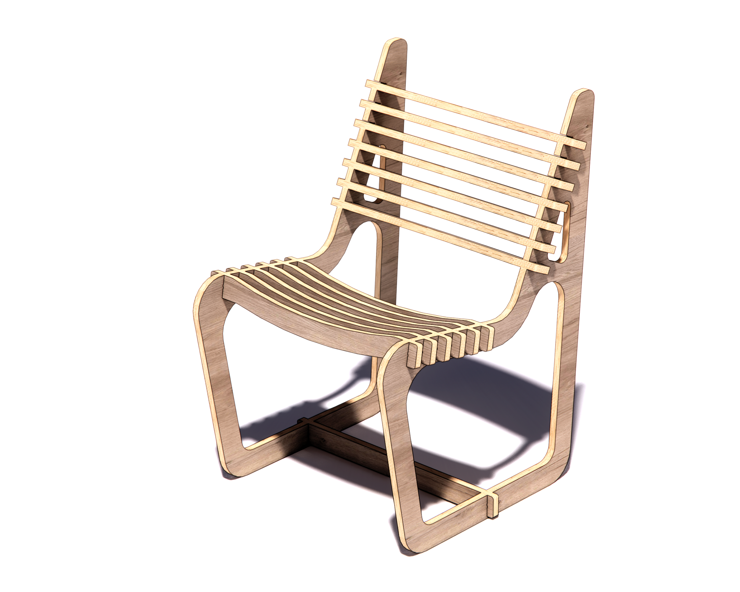 The "Linea" CNC Plywood Chair Plans -dxf free plans - Image 4
