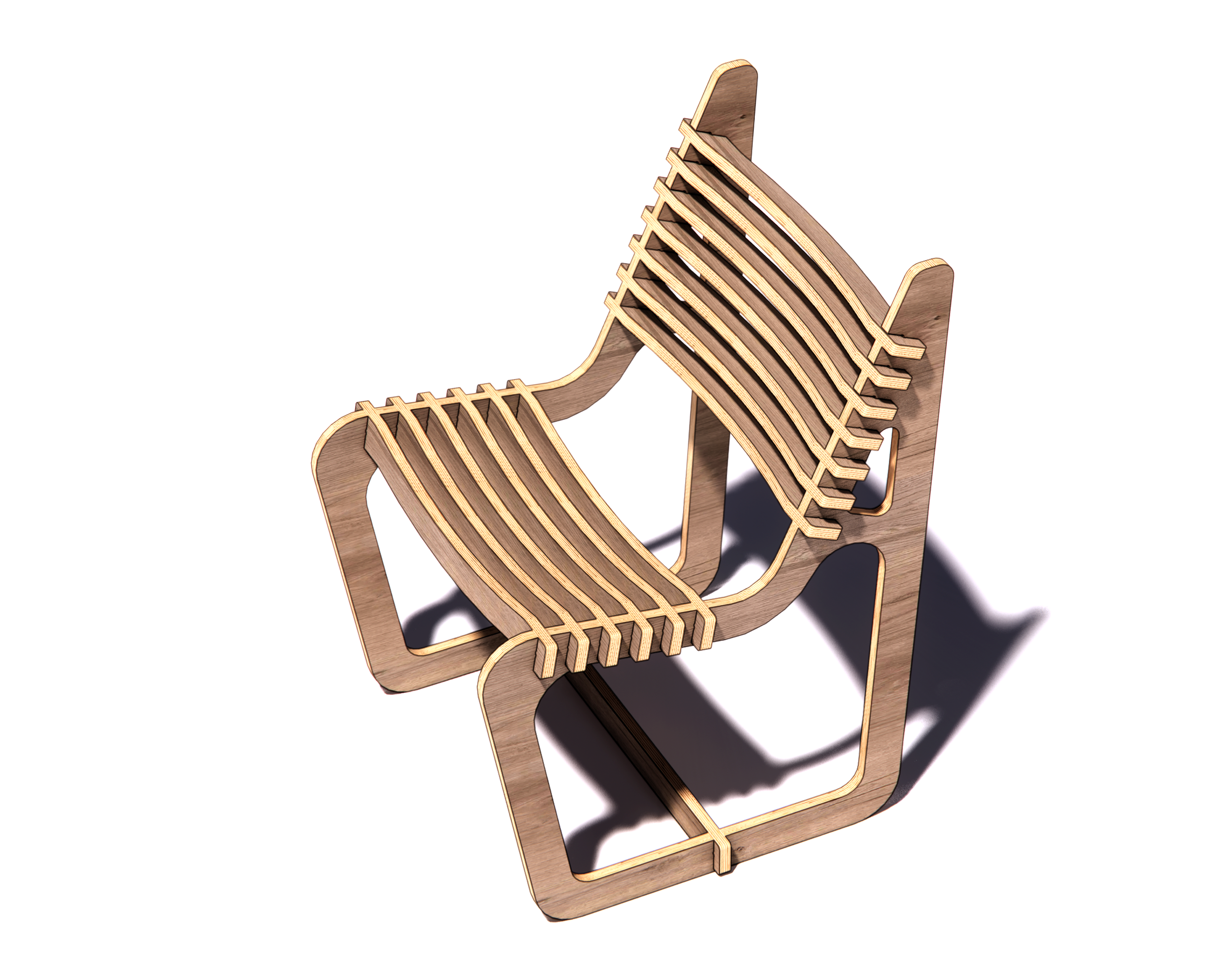 The "Linea" CNC Plywood Chair Plans -dxf free plans - Image 2