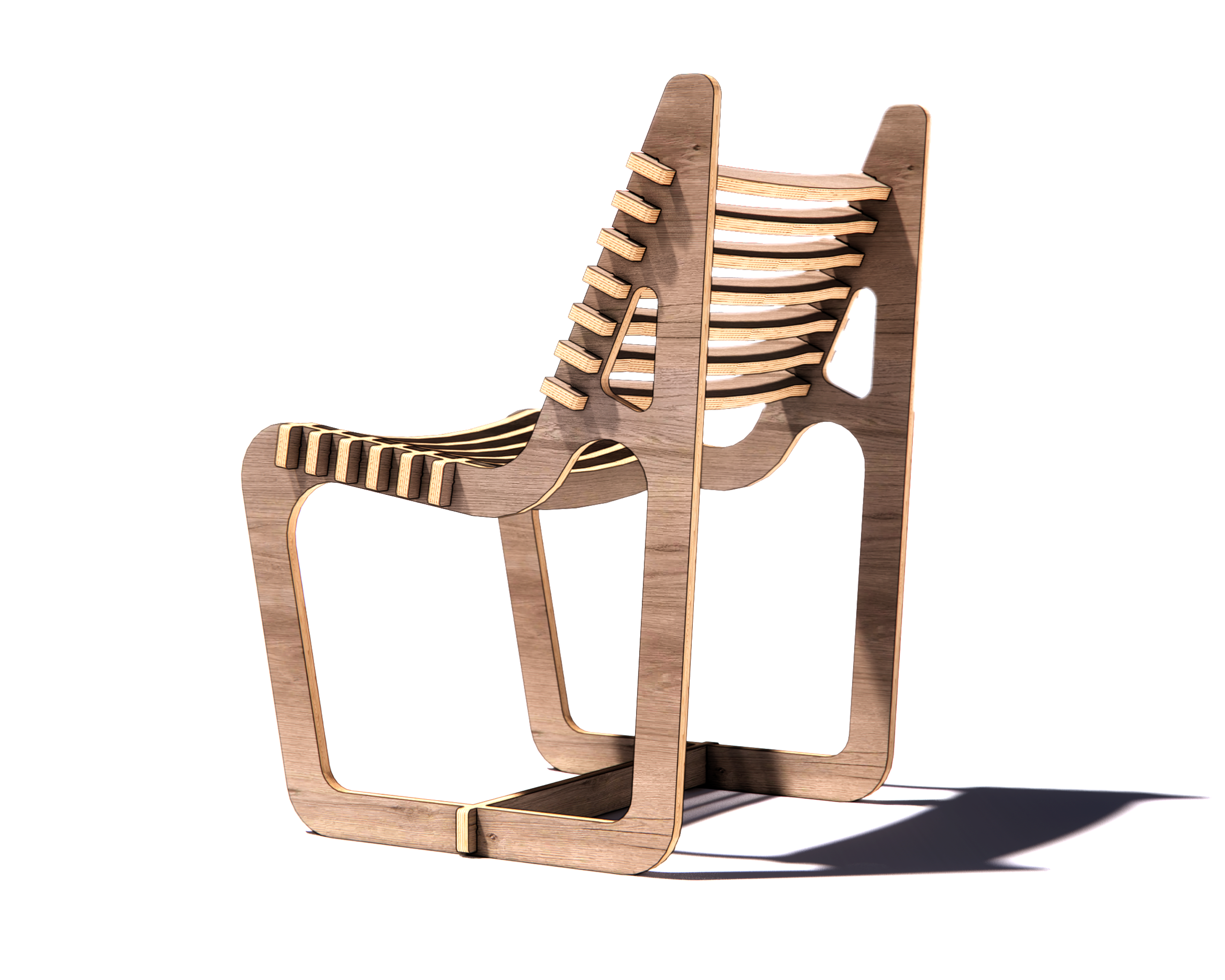 The "Linea" CNC Plywood Chair Plans -dxf free plans - Image 3