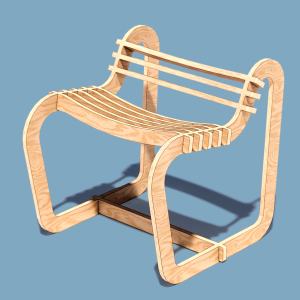 The "Curve" CNC Plywood Chair Plans -DXF free file