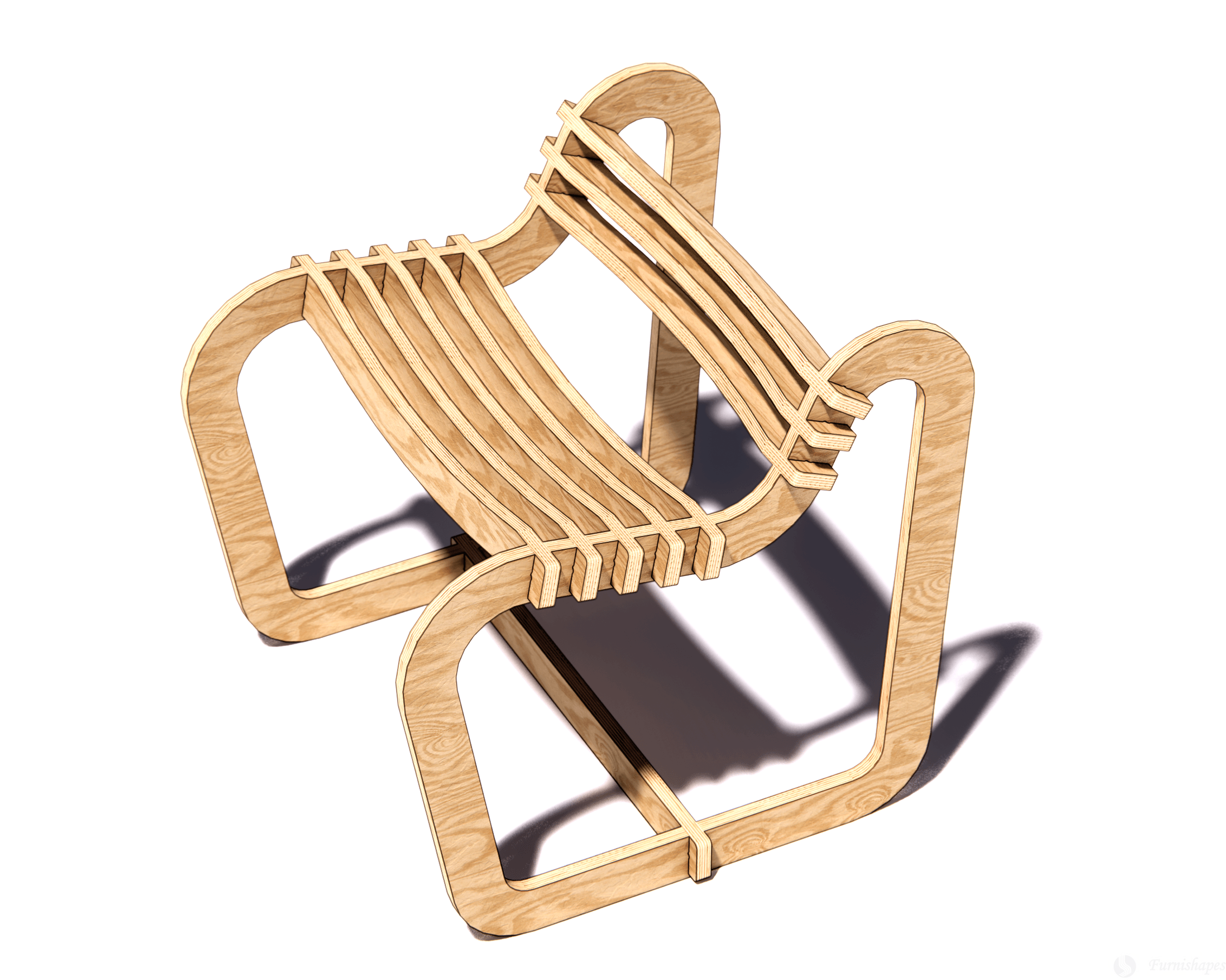 The "Curve" CNC Plywood Chair Plans - Image 3