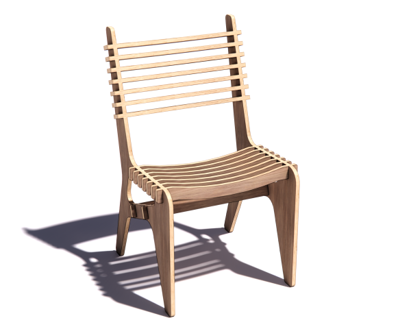 Modern Flowing Chair - Digital CNC Plans in DXF Format - Image 2