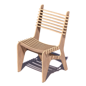 Modern Flowing Chair - Digital CNC Plans in DXF Format
