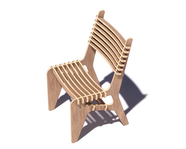 Modern Flowing Chair - Digital CNC Plans in DXF Format - Image 4