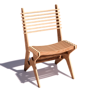 Modern Star Chair - Digital CNC Plans in DXF Format