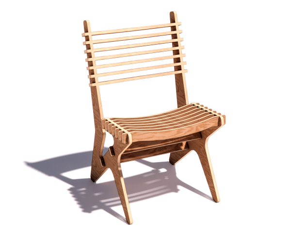 Modern Star Chair - Digital CNC Plans in DXF Format