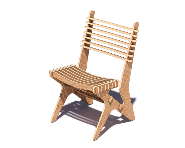 Modern Star Chair - Digital CNC Plans in DXF Format - Image 4