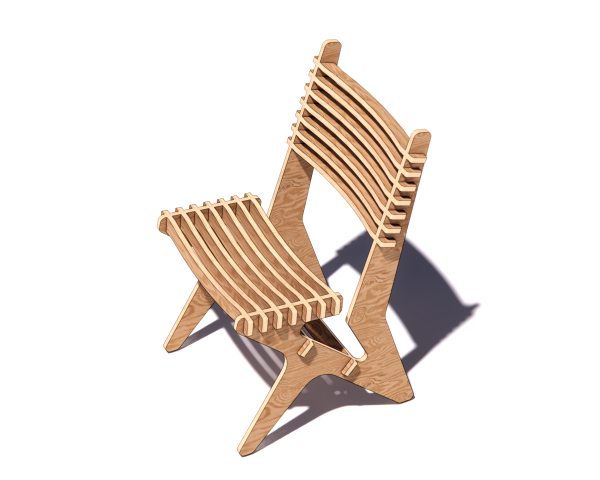 Modern Star Chair - Digital CNC Plans in DXF Format - Image 5