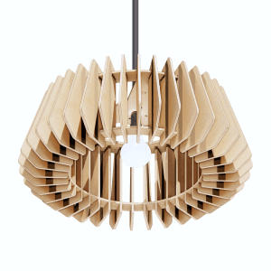 CNC Parametric Wooden Pendant Light plansdesign for CNC laser cutting