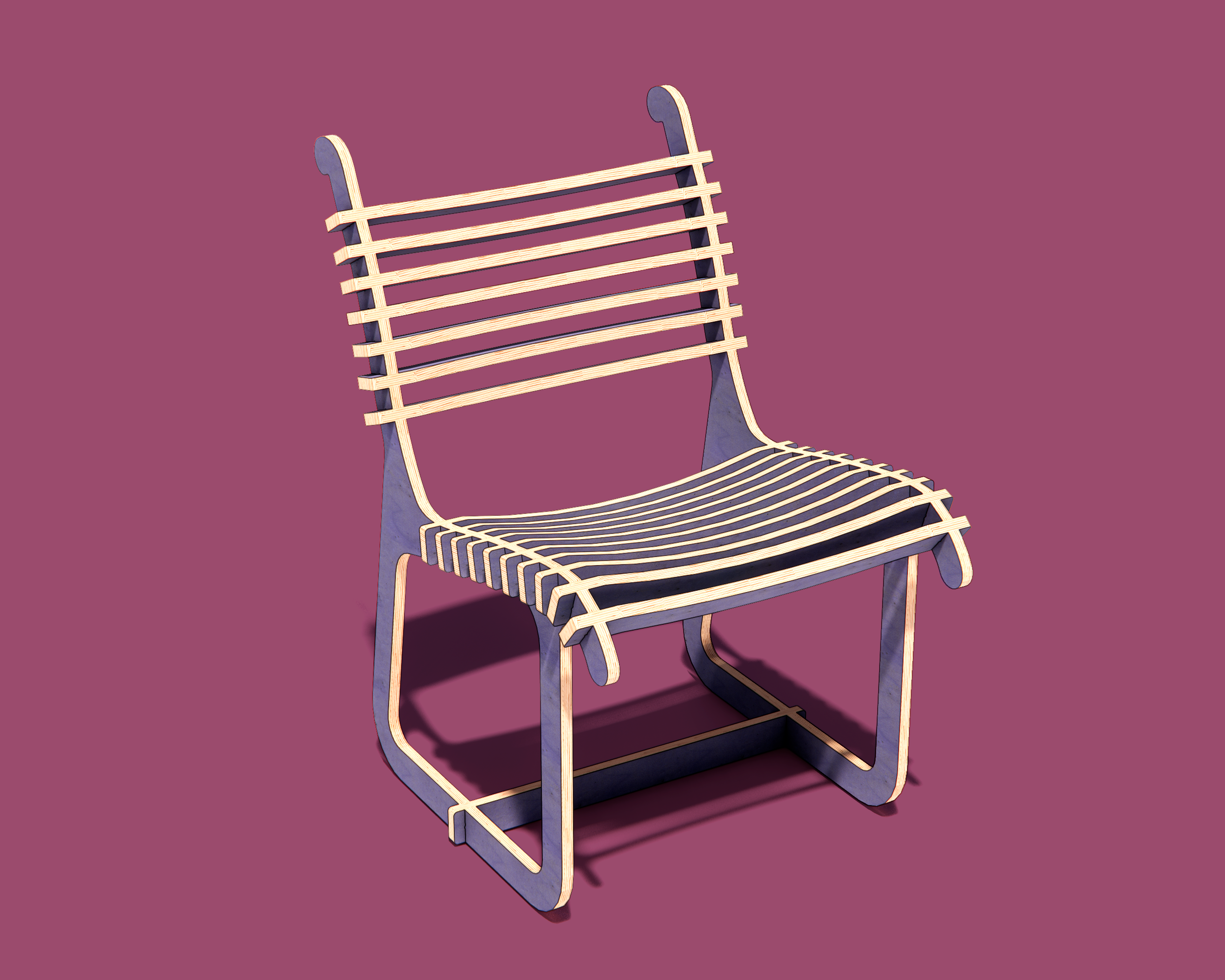 The "Horizon" CNC Plywood Chair Plans -DXF free file