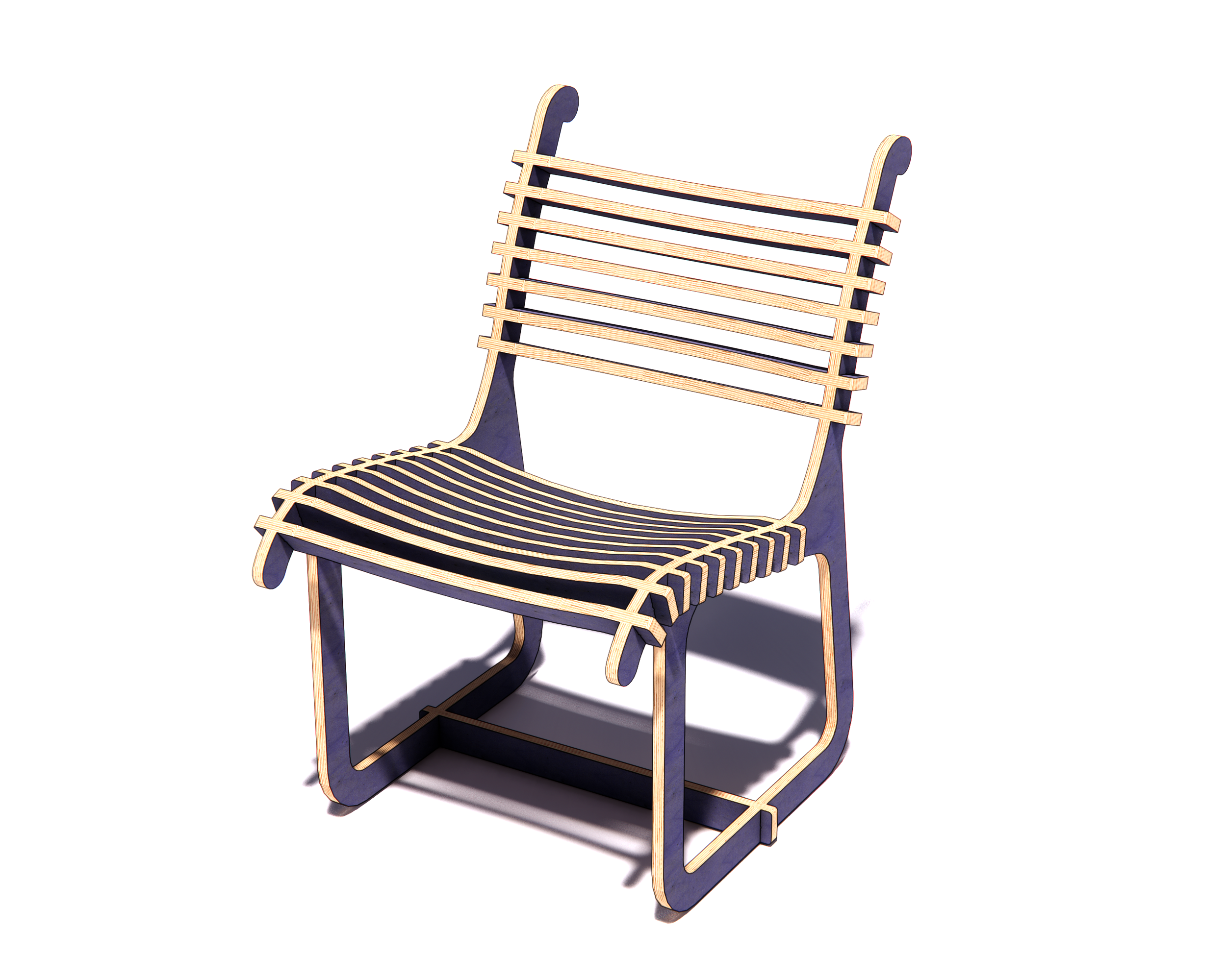 The "Horizon" CNC Plywood Chair Plans -DXF free file - Image 2