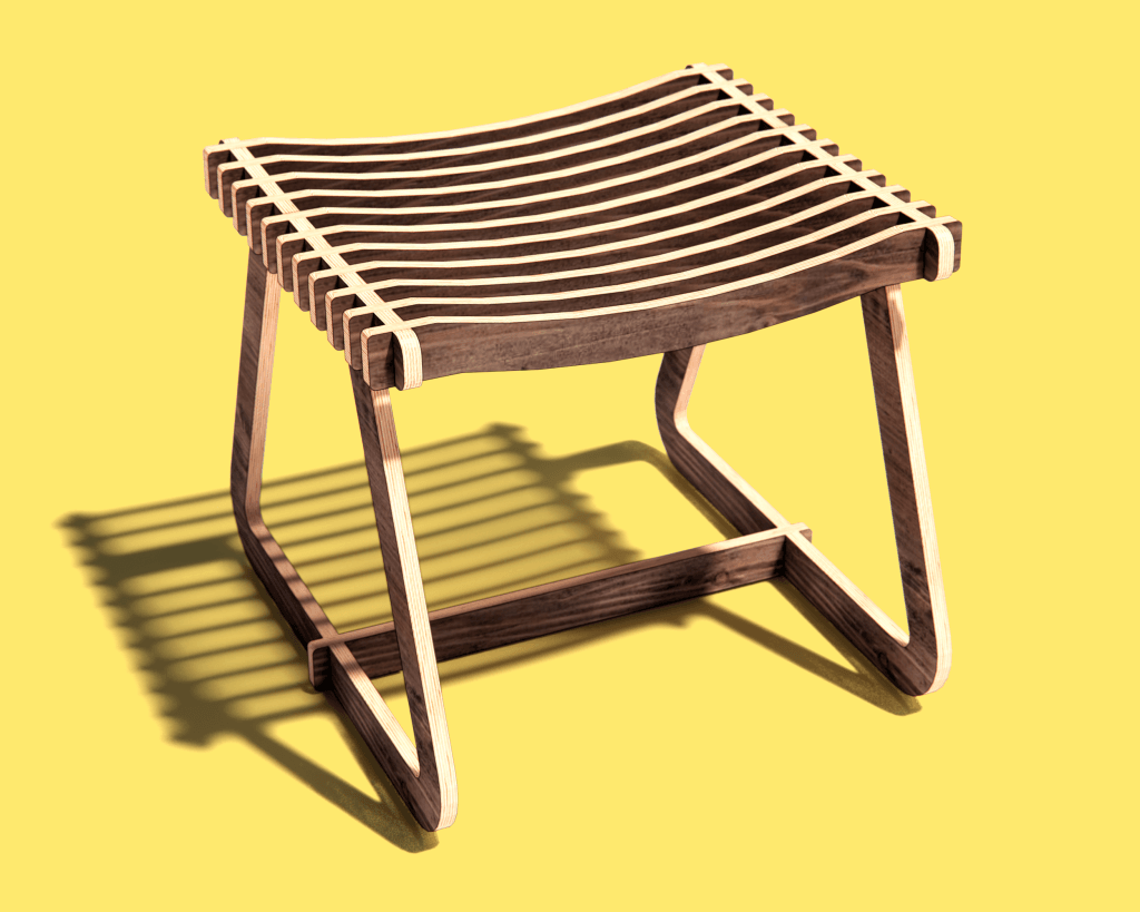The "Step" CNC Plywood Stool Plan