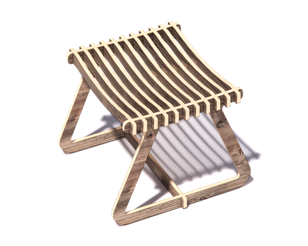 The "Step" CNC Plywood Stool Plan -DXF free file - Image 3