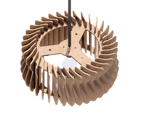 The Cloudburst Pendant Lamp: Parametric CNC Plans (DXF) - Image 4
