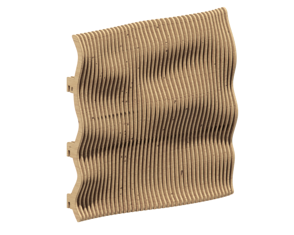 Parametric Wall Panel CNC Plans - 3D Wave Wall Art (DXF, SVG, EPS, AI) - Image 4
