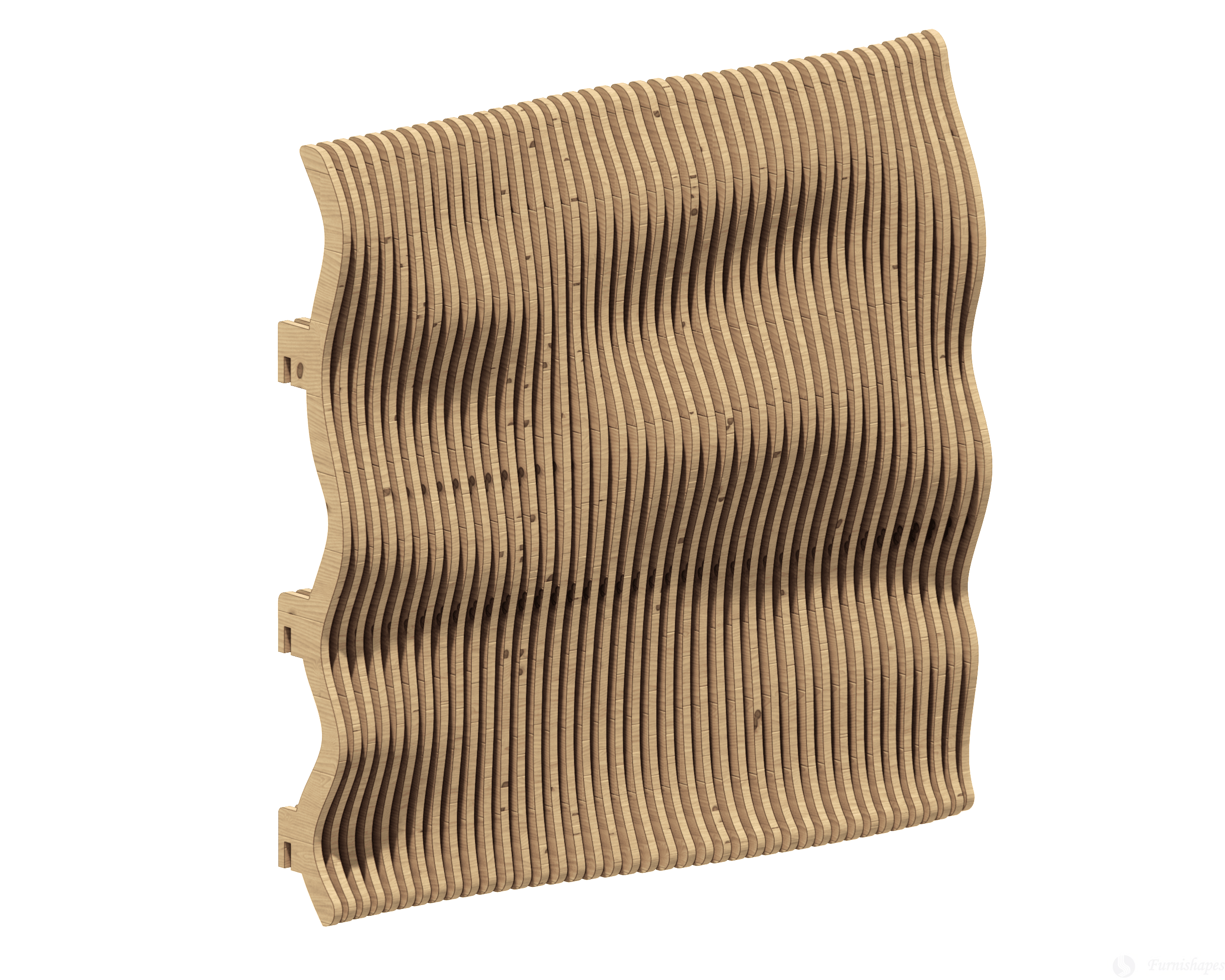 Parametric Wall Panel CNC Plans | 3D Wave Wall Art DXF Files - Image 4