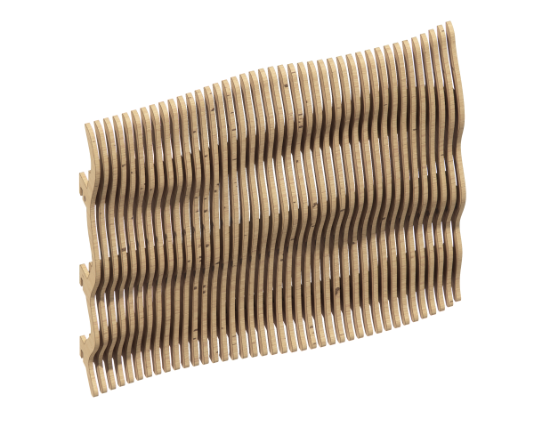 Parametric Wall Panel CNC Plans - 3D Wave Wall Art (DXF, SVG, EPS, AI) - Image 3