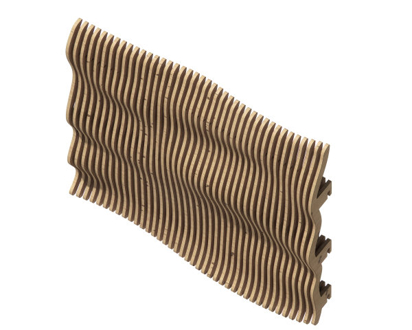 Parametric Wall Panel CNC Plans - 3D Wave Wall Art (DXF, SVG, EPS, AI) - Image 2