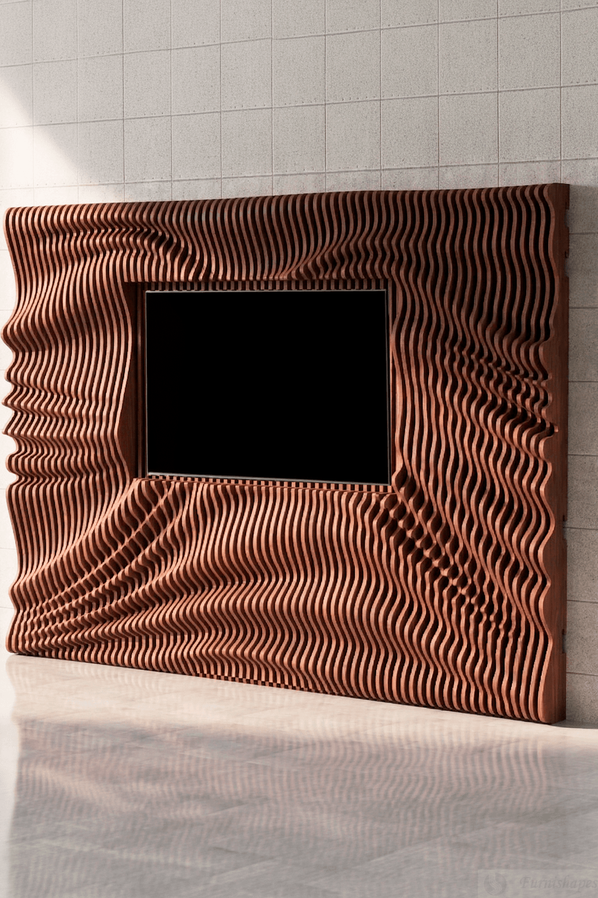 Wavy Parametric Wall Art | Digital CNC Router Plans & Vector Files - Image 2