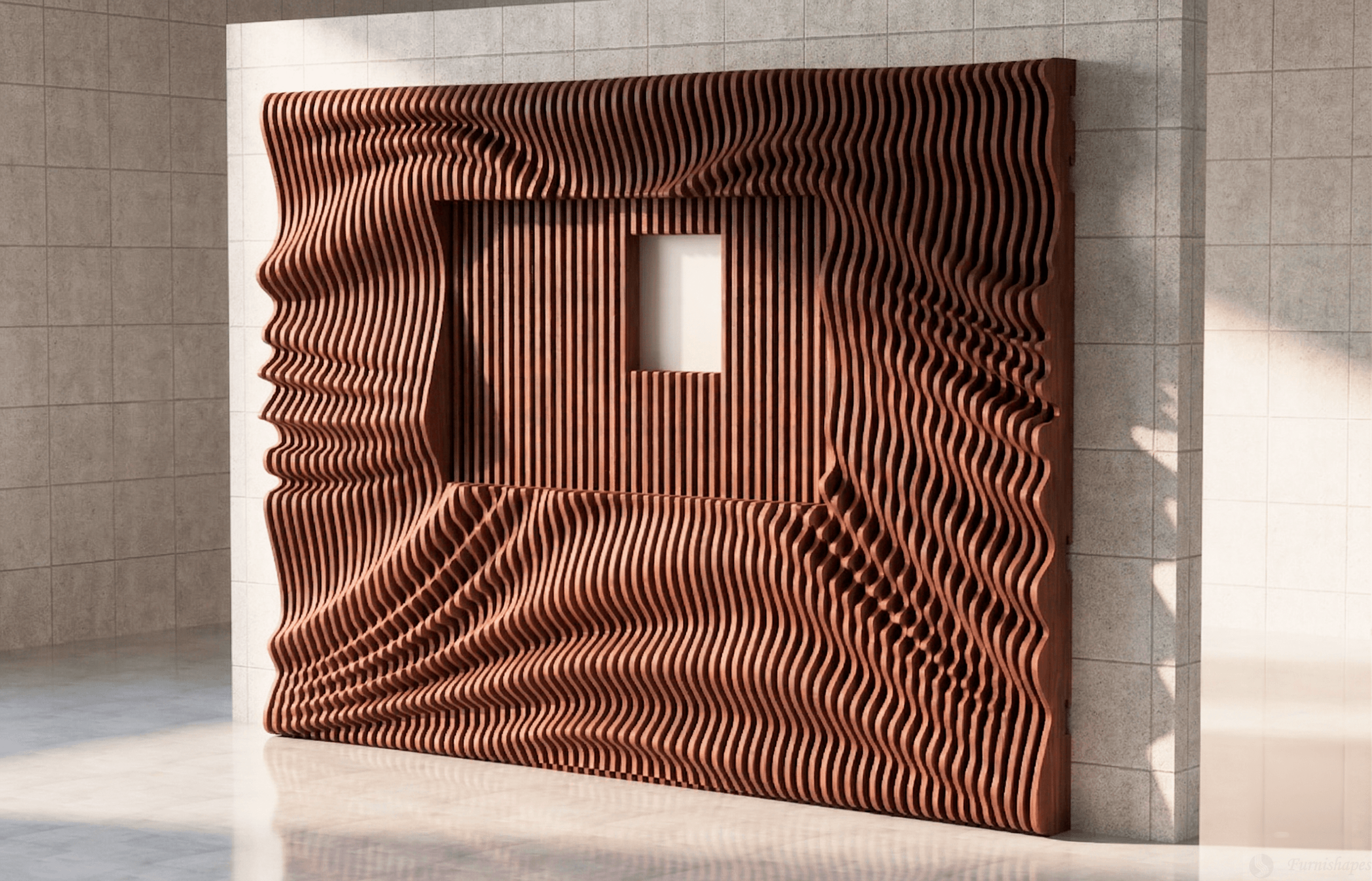Wavy Parametric Wall Art | Digital CNC Router Plans & Vector Files - Image 4