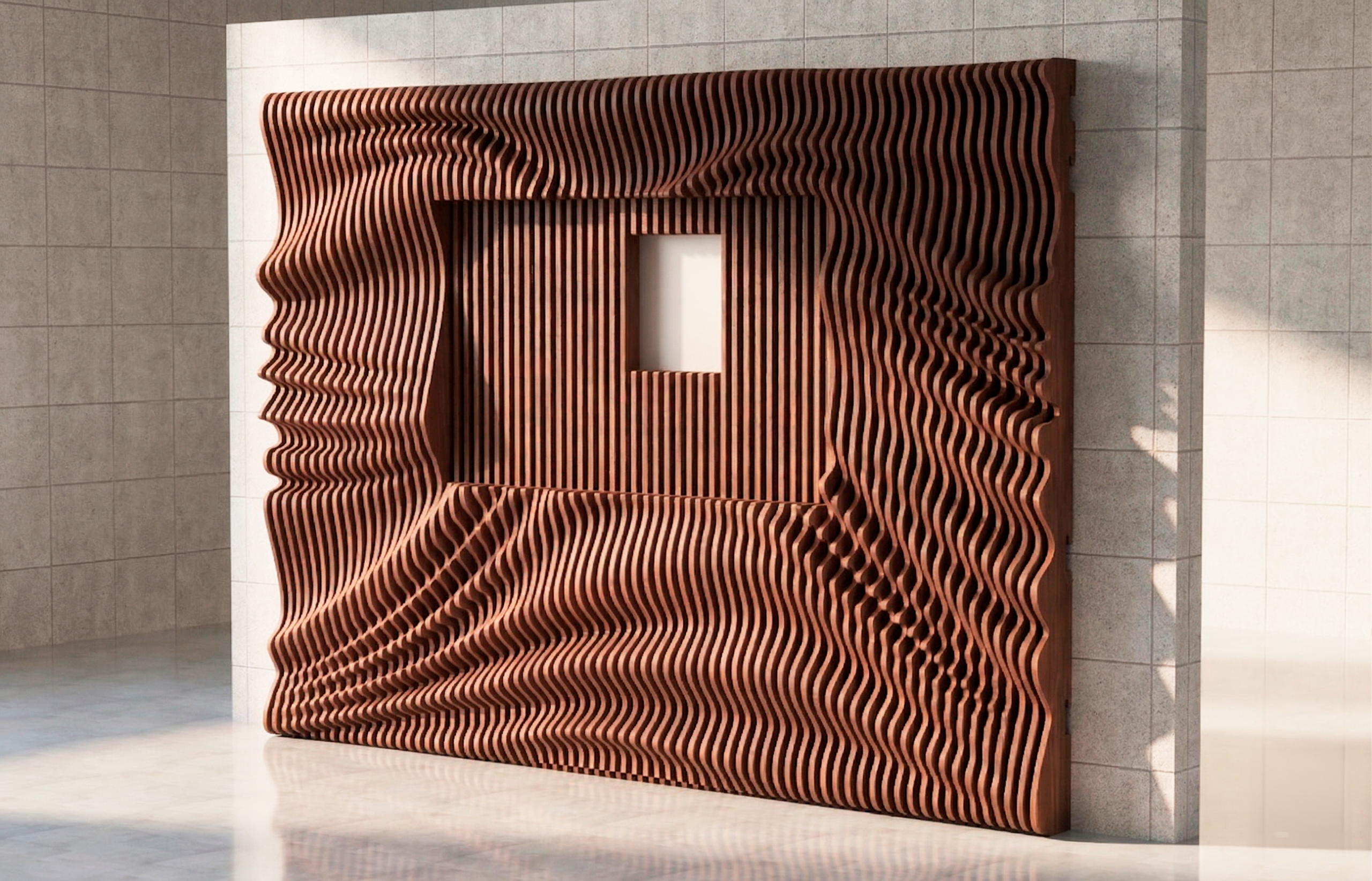 Wavy Parametric Wall Art | Digital CNC Router Plans & Vector Files - Image 4