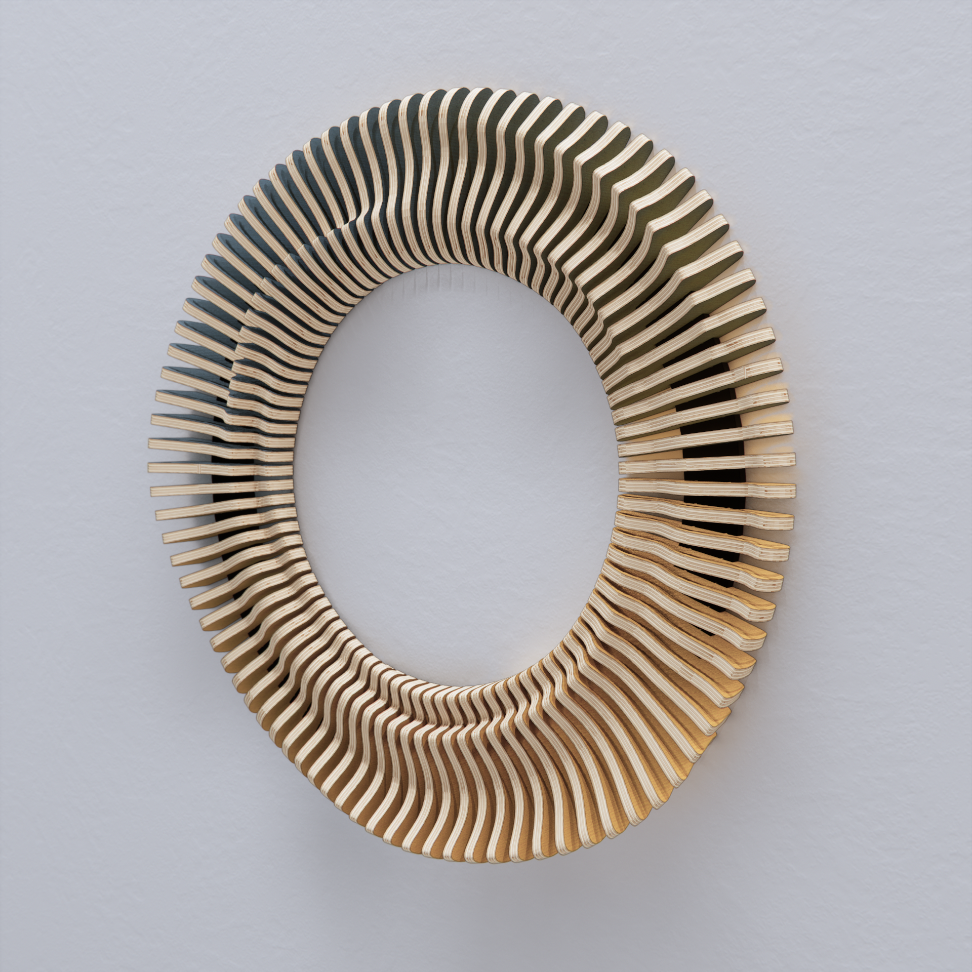 Parametric wave wall art CNC ring- DXF Router & Laser Cutting Plans - Image 2